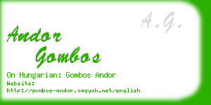 andor gombos business card